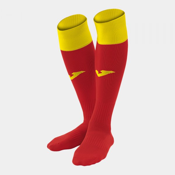 JOMA FOOTBALL SOCKS CALCIO 24 RED-YELLOW PACK 4 PCS