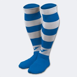 JOMA FOOTBALL SOCKS ZEBRA II ROYAL-WHITE -PACK 4-