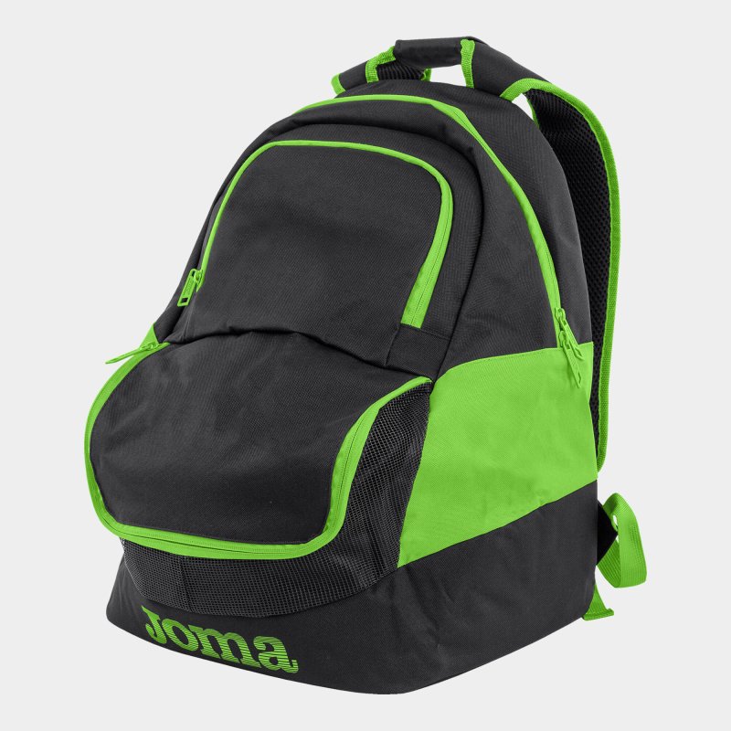 JOMA BACKPACK DIAMOND II BLACK-FLUOR GREEN