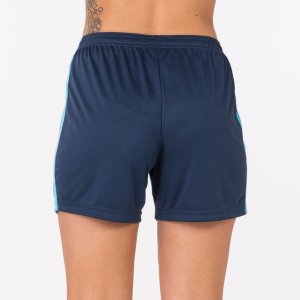 JOMA MAXI SHORT DARK NAVY-FLUOR TURQUOISE