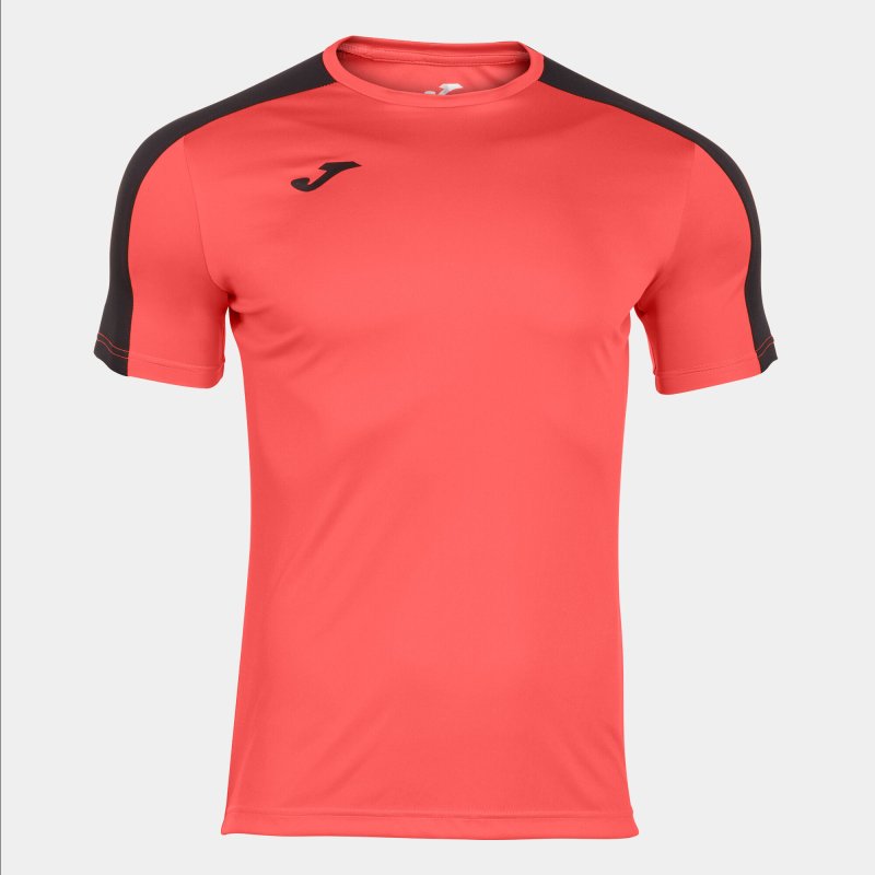 JOMA ACADEMY SHORT SLEEVE T-SHIRT FLUOR CORAL-BLACK