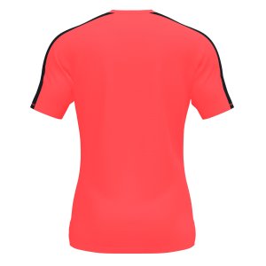 JOMA ACADEMY SHORT SLEEVE T-SHIRT FLUOR CORAL-BLACK
