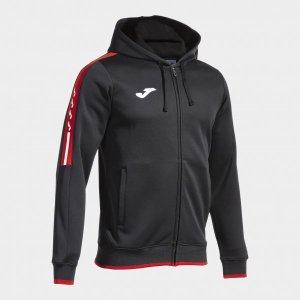 JOMA HOODED JACKET MAN OLIMPIADA BLACK RED