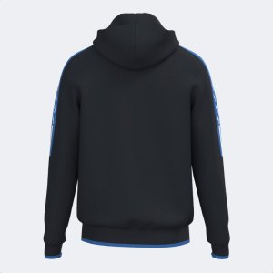 JOMA HOODED JACKET MAN OLIMPIADA BLACK ROYAL BLUE