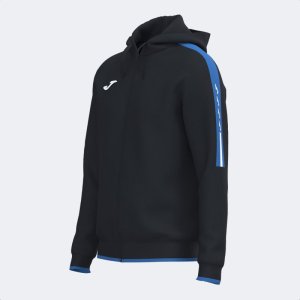 JOMA HOODED JACKET MAN OLIMPIADA BLACK ROYAL BLUE
