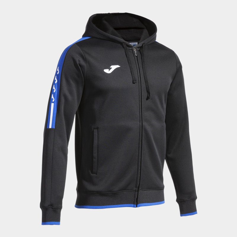 JOMA HOODED JACKET MAN OLIMPIADA BLACK ROYAL BLUE