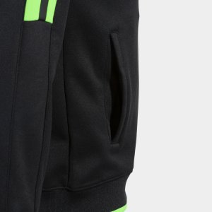 JOMA HOODED JACKET MAN OLIMPIADA BLACK FLUORESCENT GREEN