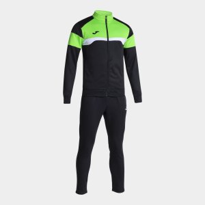 JOMA DANUBIO III TRACKSUIT BLACK FLUOR GREEN