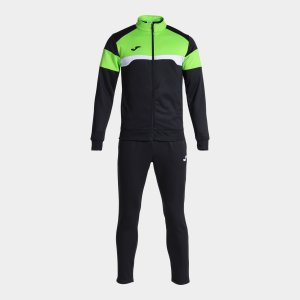 JOMA DANUBIO III TRACKSUIT BLACK FLUOR GREEN