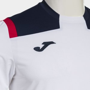 JOMA TOLEDO SHORT SLEEVE T-SHIRT WHITE NAVY