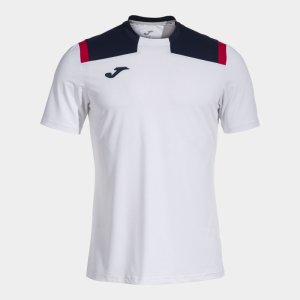 JOMA TOLEDO SHORT SLEEVE T-SHIRT WHITE NAVY