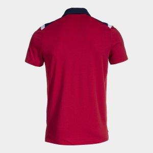 JOMA TOLEDO SHORT SLEEVE POLO RED NAVY