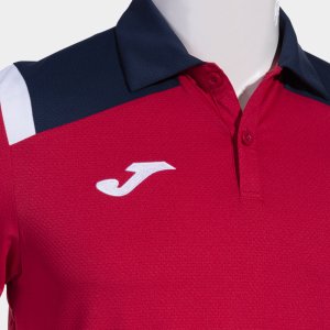 JOMA TOLEDO SHORT SLEEVE POLO RED NAVY