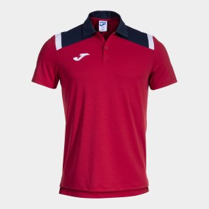 JOMA TOLEDO SHORT SLEEVE POLO RED NAVY