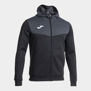 JOMA CAMPUS STREET ZIP-UP HOODIE BLACK