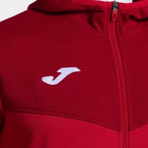 JOMA CAMPUS STREET ZIP-UP HOODIE RED