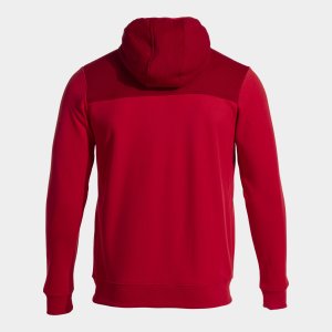 JOMA CAMPUS STREET ZIP-UP HOODIE RED