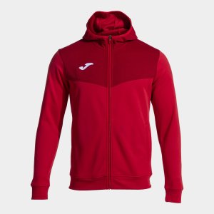 JOMA CAMPUS STREET ZIP-UP HOODIE RED