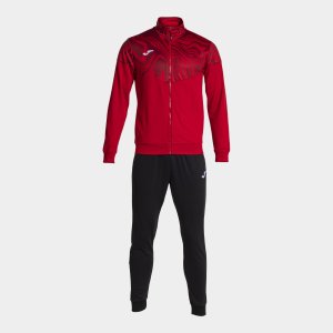 JOMA LION II TRACKSUIT RED BLACK
