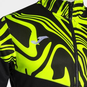 JOMA LION II TRACKSUIT BLACK FLUOR YELLOW