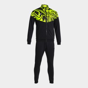 JOMA LION II TRACKSUIT BLACK FLUOR YELLOW