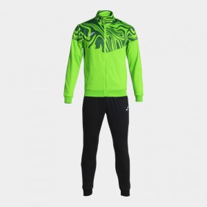 JOMA LION II TRACKSUIT FLUOR GREEN BLACK