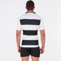 JOMA T-SHIRT RUGBY BLACK-WHITE S/S