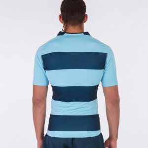 JOMA T-SHIRT RUGBY NAVY-SKYBLUE S/S