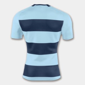JOMA T-SHIRT RUGBY NAVY-SKYBLUE S/S