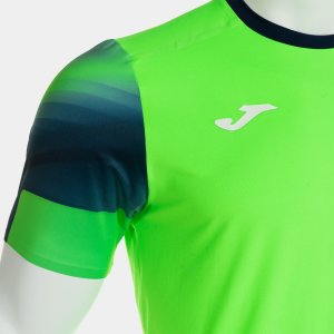 JOMA ELITE XI SHORT SLEEVE T-SHIRT FLUOR GREEN NAVY