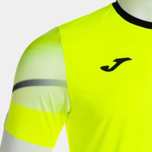 JOMA ELITE XI SHORT SLEEVE T-SHIRT FLUOR YELLOW BLACK