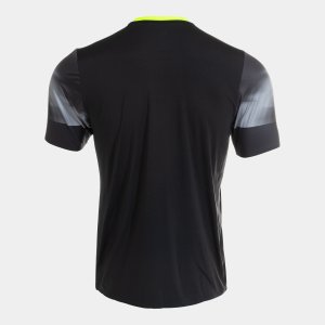 JOMA ELITE XI SHORT SLEEVE T-SHIRT BLACK FLUOR YELLOW