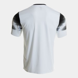 JOMA ELITE XI SHORT SLEEVE T-SHIRT WHITE BLACK
