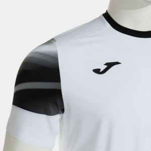 JOMA ELITE XI SHORT SLEEVE T-SHIRT WHITE BLACK