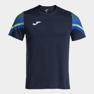 JOMA ELITE XI SHORT SLEEVE T-SHIRT NAVY FLUOR GREEN