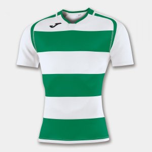 JOMA T-SHIRT RUGBY GREEN-WHITE S/S