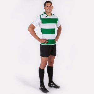 JOMA T-SHIRT RUGBY GREEN-WHITE S/S