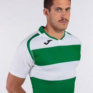 JOMA T-SHIRT RUGBY GREEN-WHITE S/S