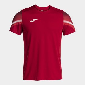 JOMA ELITE XI SHORT SLEEVE T-SHIRT RED WHITE