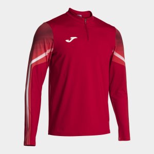 JOMA ELITE XI SWEATSHIRT RED WHITE