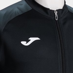 JOMA ELITE XI FULL ZIP SWEATSHIRT BLACK ANTHRACITE