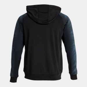 JOMA ELITE XI ZIP-UP HOODIE BLACK ANTHRACITE
