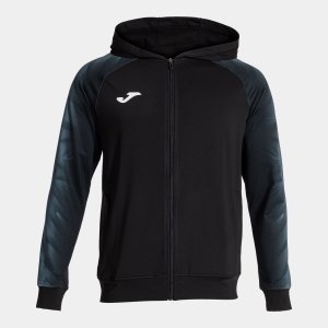 JOMA ELITE XI ZIP-UP HOODIE BLACK ANTHRACITE