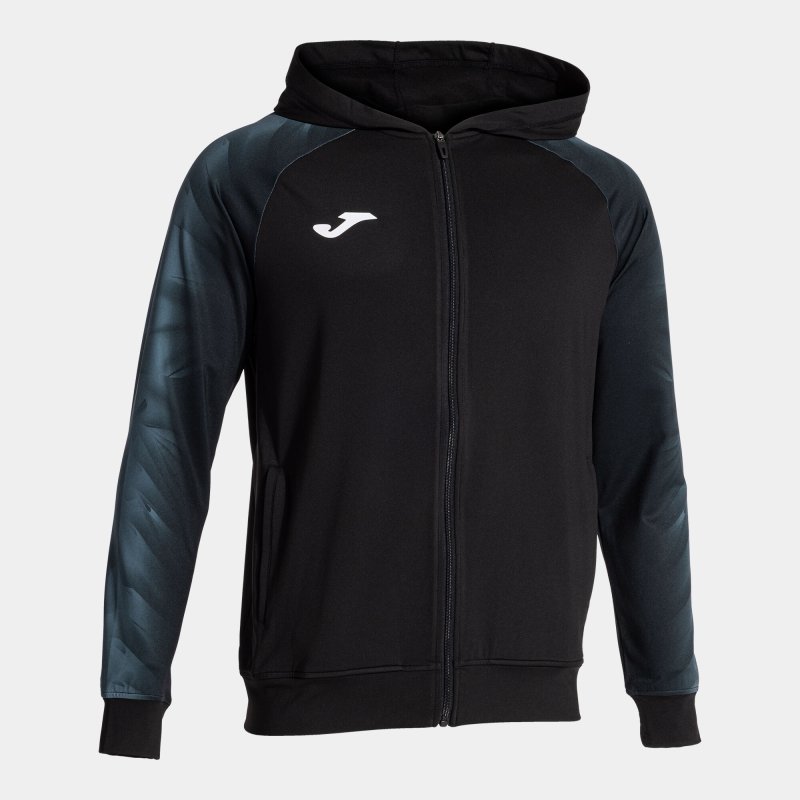 JOMA ELITE XI ZIP-UP HOODIE BLACK ANTHRACITE