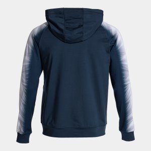JOMA ELITE XI ZIP-UP HOODIE NAVY WHITE