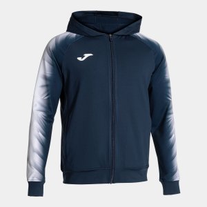 JOMA ELITE XI ZIP-UP HOODIE NAVY WHITE