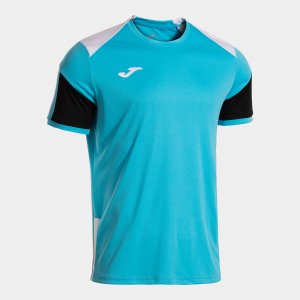 JOMA DANUBIO SHORT SLEEVE T-SHIRT TURQUOISE BLACK