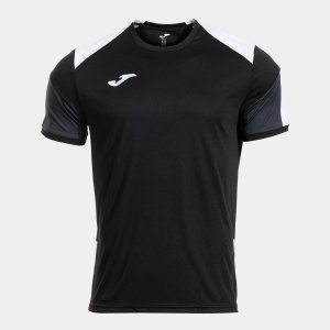 JOMA DANUBIO SHORT SLEEVE T-SHIRT BLACK WHITE
