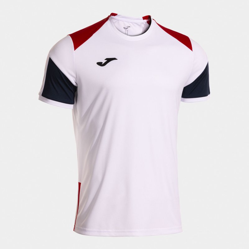 JOMA DANUBIO SHORT SLEEVE T-SHIRT WHITE RED