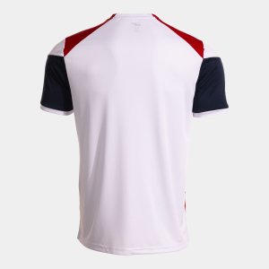 JOMA DANUBIO SHORT SLEEVE T-SHIRT WHITE RED